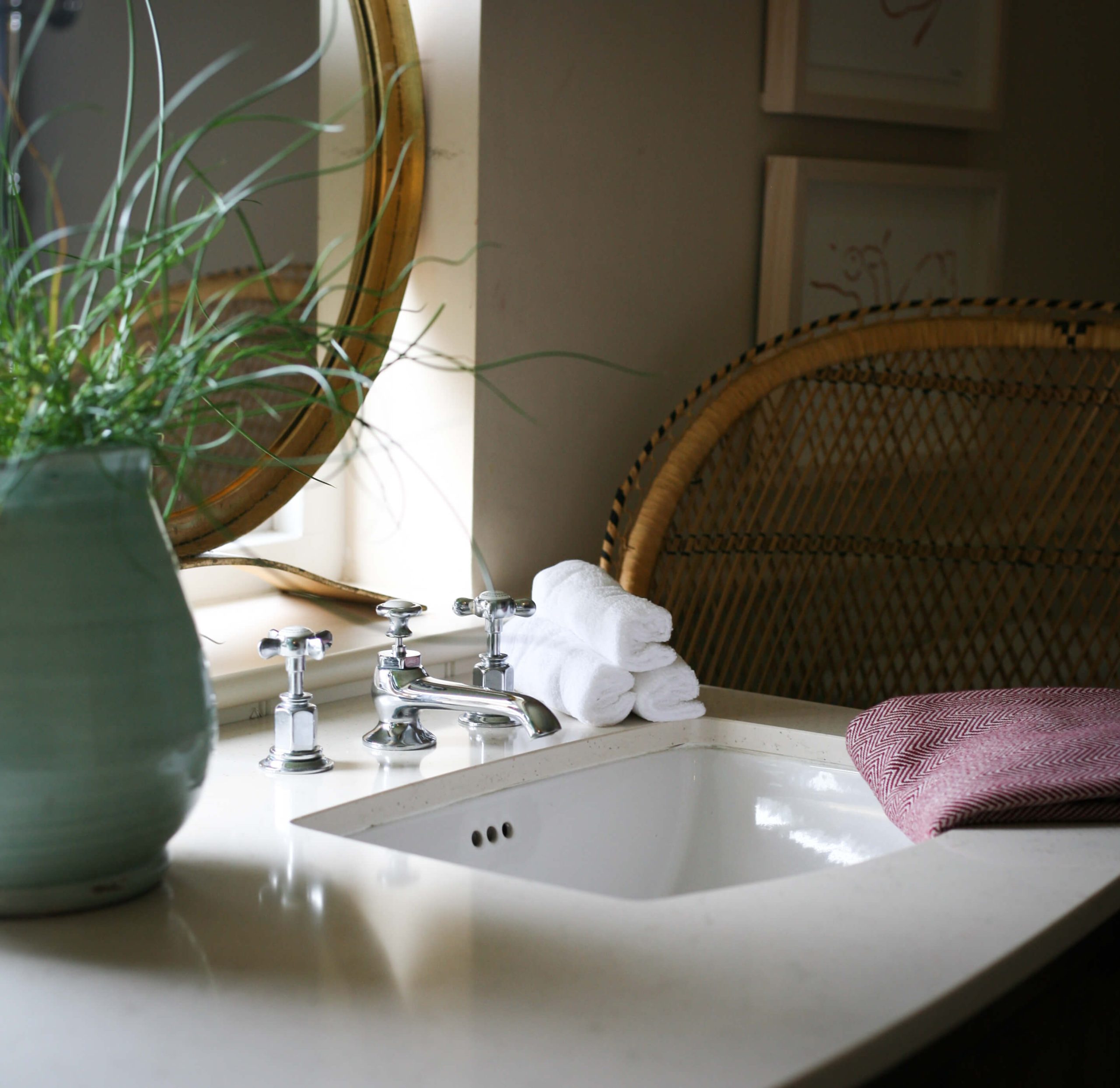 A bathroom at Barnsgrove, Hampshire